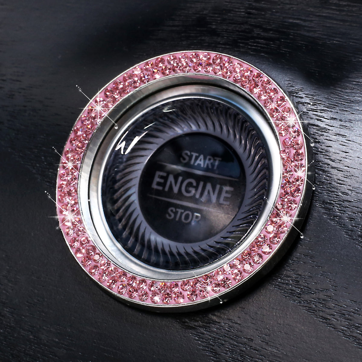 Stickers Anneau décoratif à un bouton de voiture incrusté de diamant Femmes