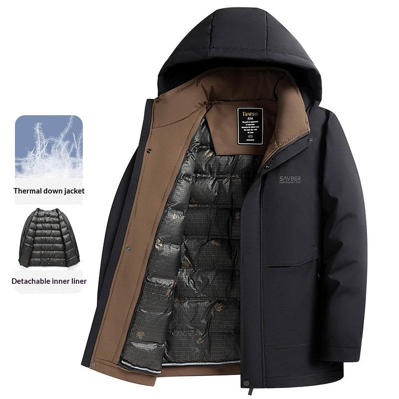 Linge amovible pour hommes Veste à capuche