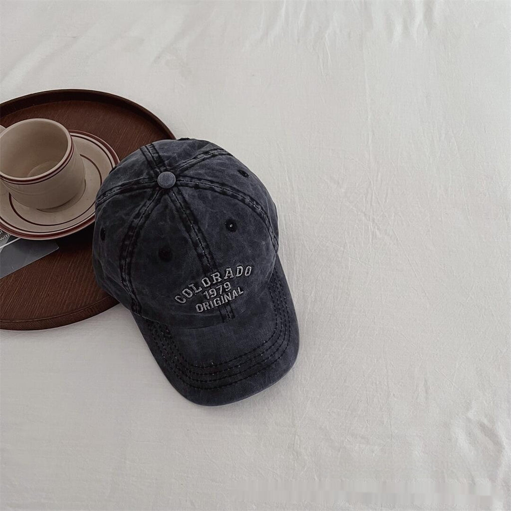 Casquette de baseball vintage avec lettres brodées pour les enfants