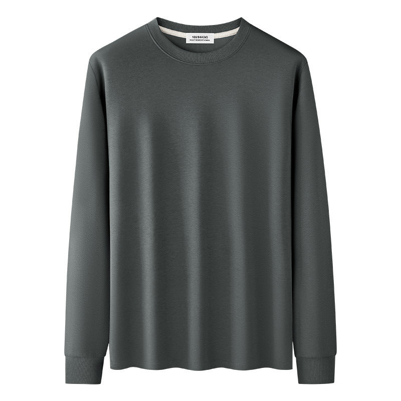 T-shirt à manches longues à manches longues pour homme minimaliste à col d'équipage