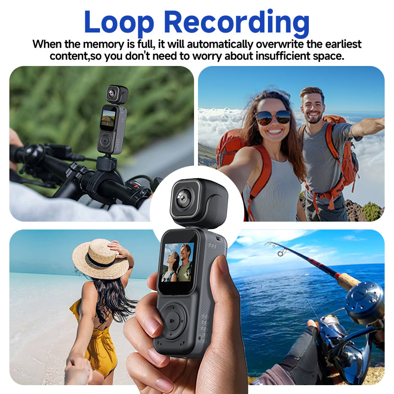 Panoramic Sports Camera Handheld DV Outdoor HD 4K Dual Lens Cycling Recorder Caméra