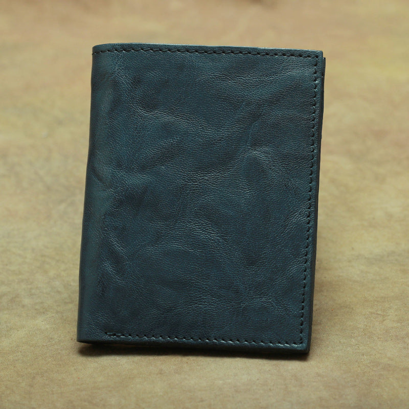Portefeuille en cuir vintage rétro simple