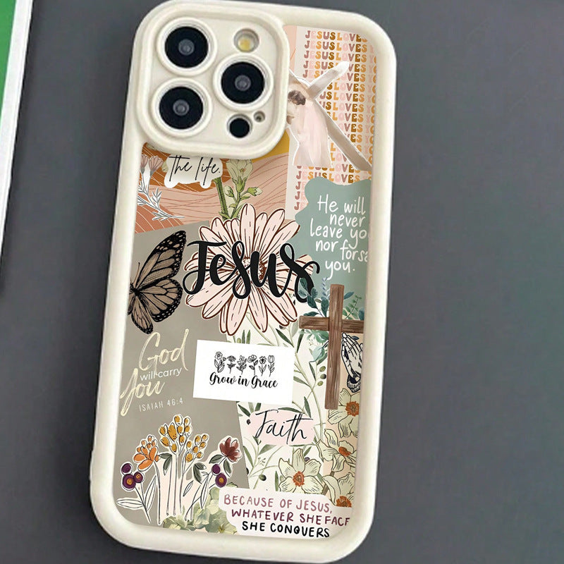 Vintage cas de téléphone papillon tout compris
