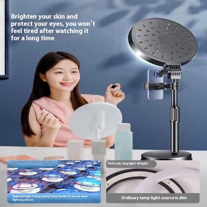 Maquillage de bureau Remplir lumière ronde plein écran lampe douce