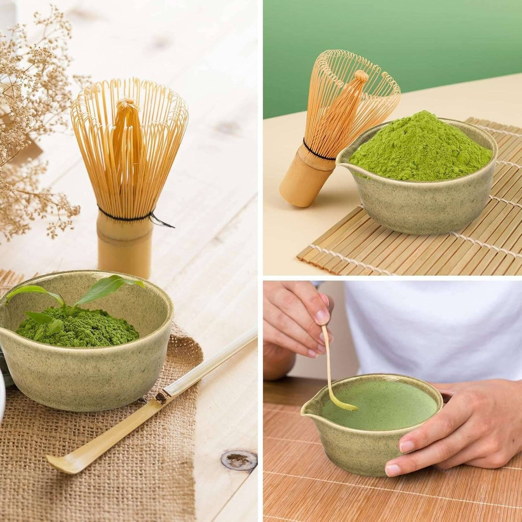 Set Matcha avec Matcha traditionnel en bambou