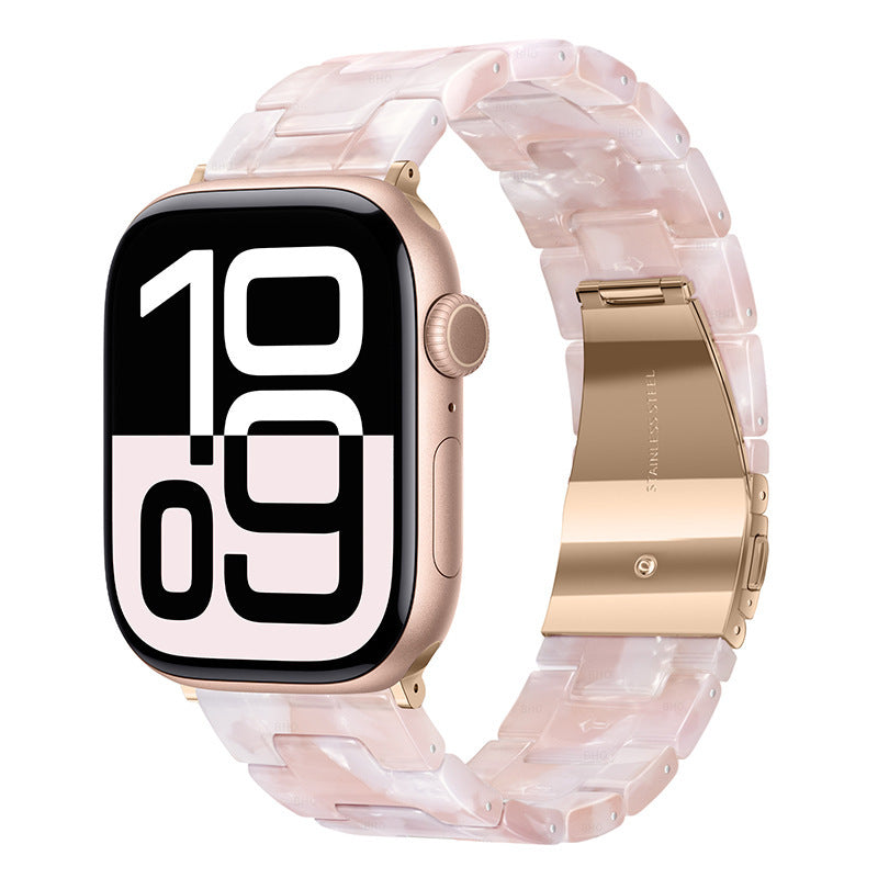 Bracelet de montre à trois maillons en résine compatible avec la montre