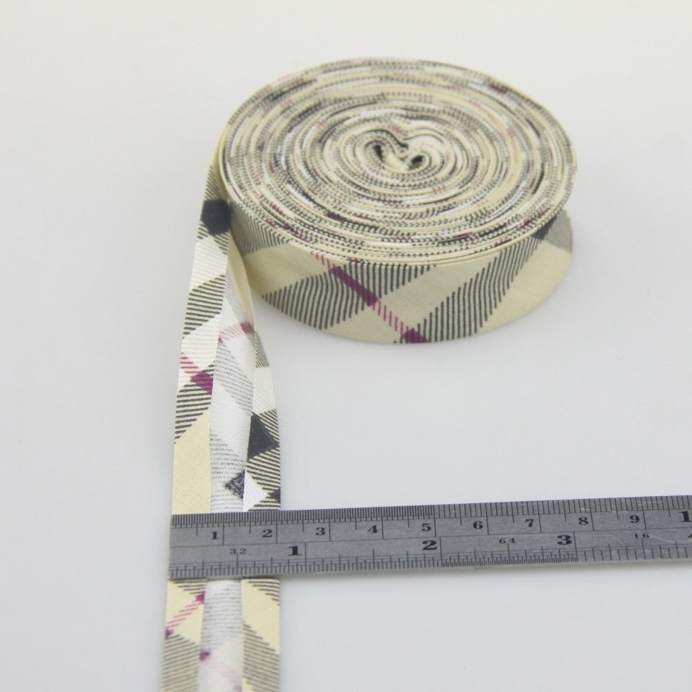 Bande de reliure de 2 cm de large avec imprimé pastoral Star et Floral