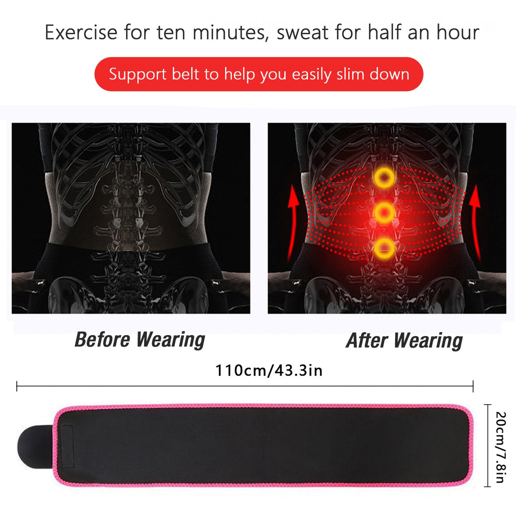 Hommes et femmes Tour de taille Ceinture de taille Burn Fat Sweat Corps Shaper Perte de poids Gym