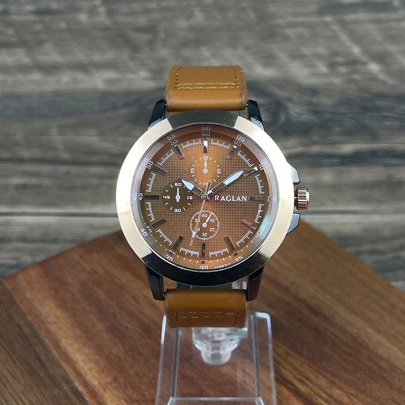 Montre homme de style rétro à trois yeux