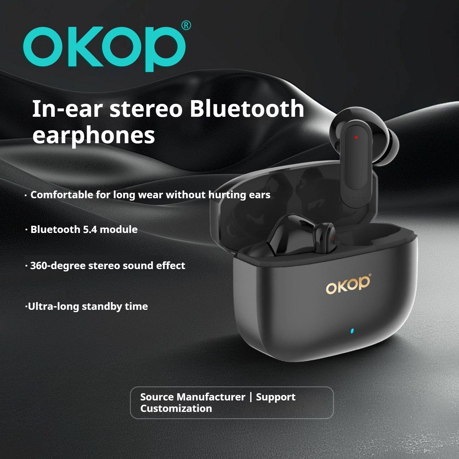 KP-210 True Wireless Bluetooth Ecouteurs dans le modèle d'oreille avec annulation de bruit
