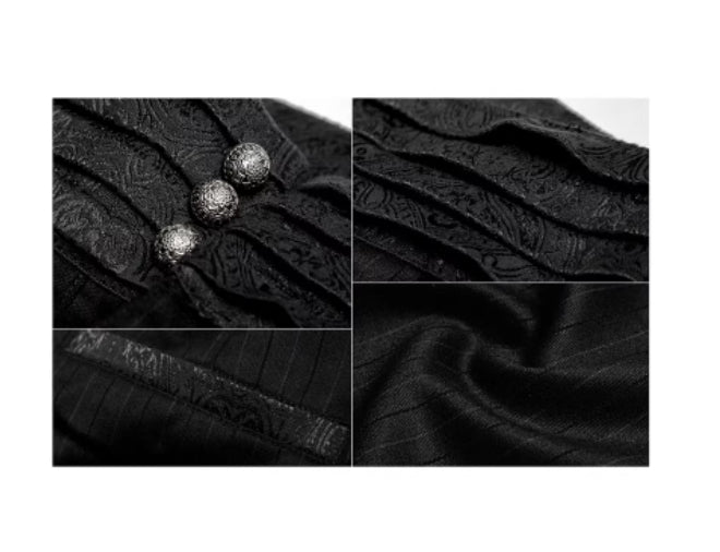 Noble Academy-Style costume formel Dark rayé hommes pantalons