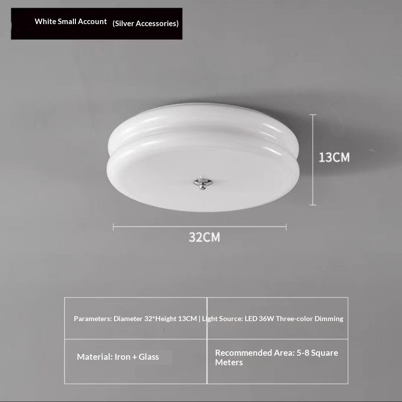 Lumière de plafond en verre de crème pour l'entrée ou le balcon