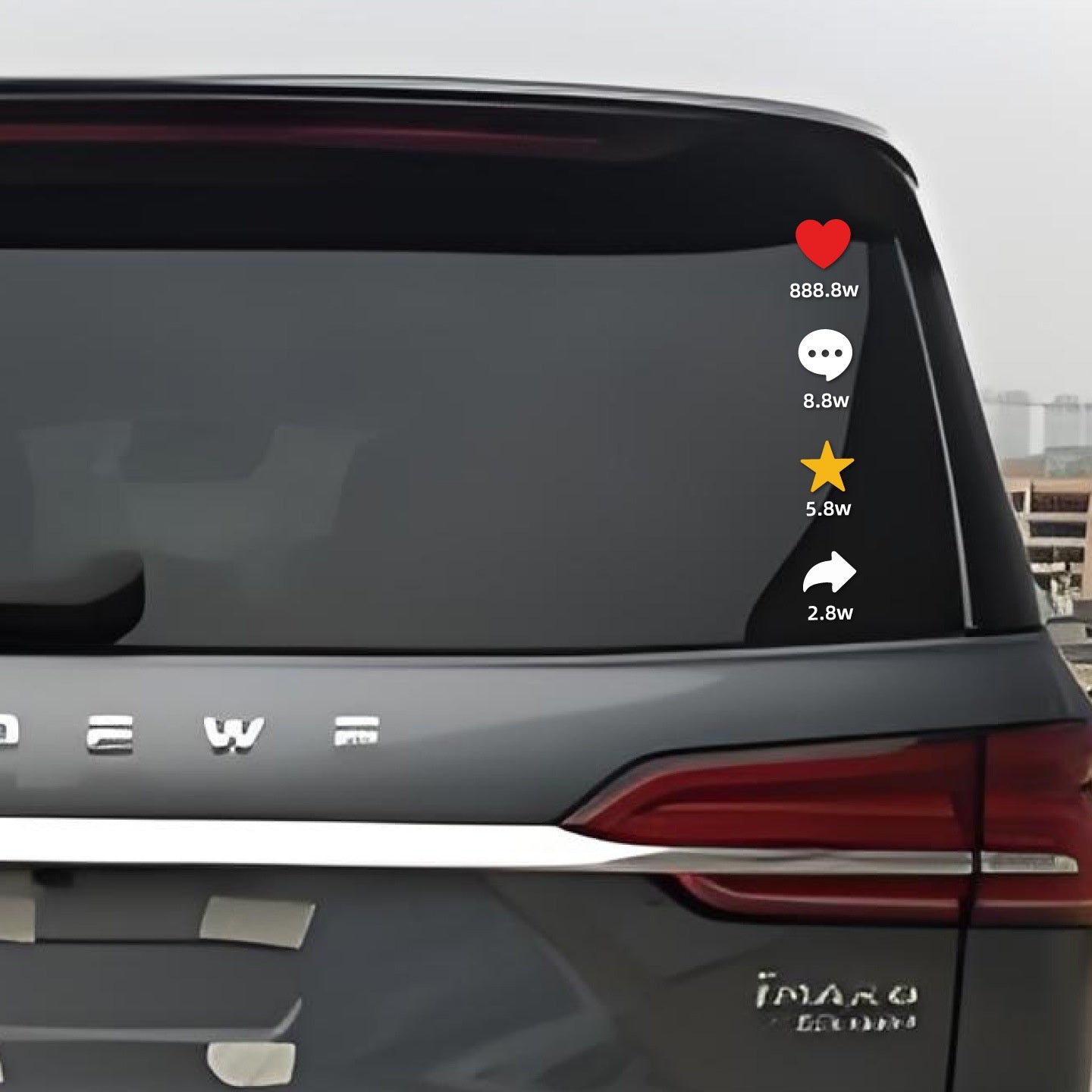 Fenêtre arrière Car Decal Décoration personnalisée Imperméable Et autocollant résistant au soleil