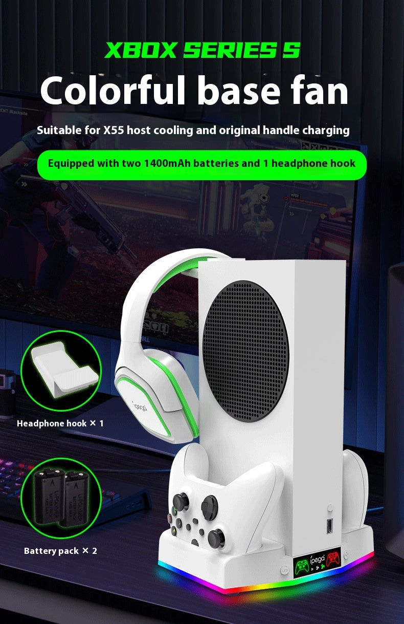 Hôte Multi-fonctions de charge Refroidisseur Pad Support Earphone Crochet lumière colorée