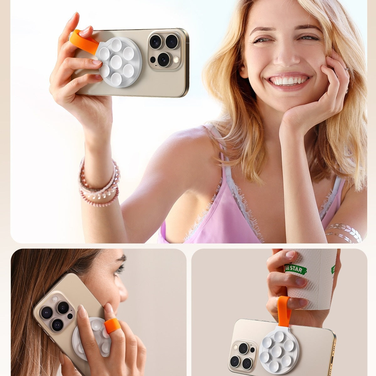 Silicone Sucker Support de téléphone magnétique fort