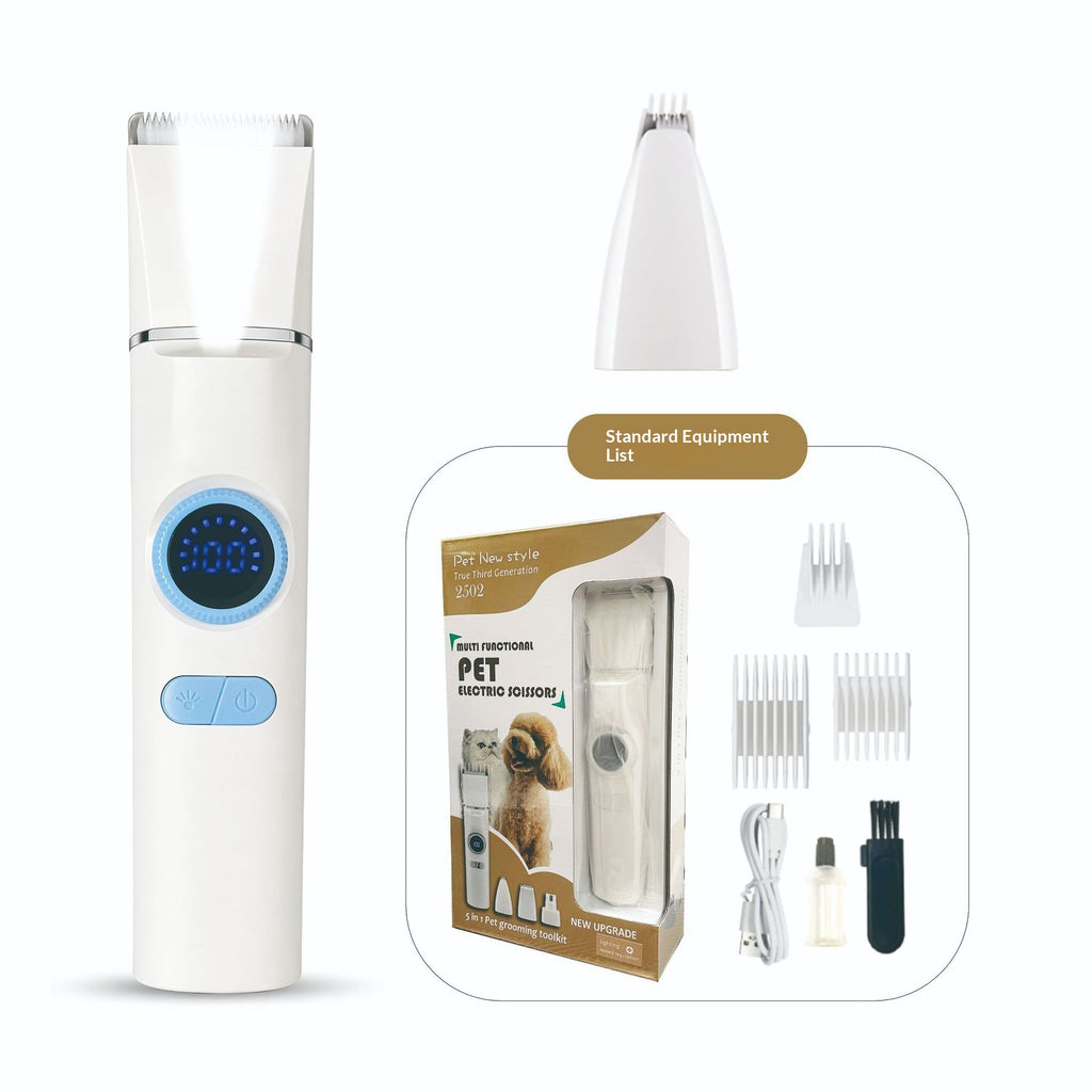 Clipper électrique pour animaux de compagnie avec affichage numérique