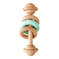 Anneau de silicone en bois en forme de clochette bébé