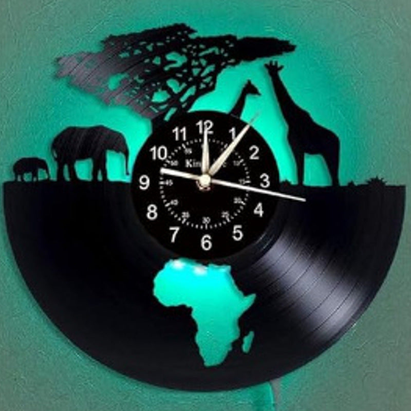 Horloge murale pour Gramophone 3D Hollow