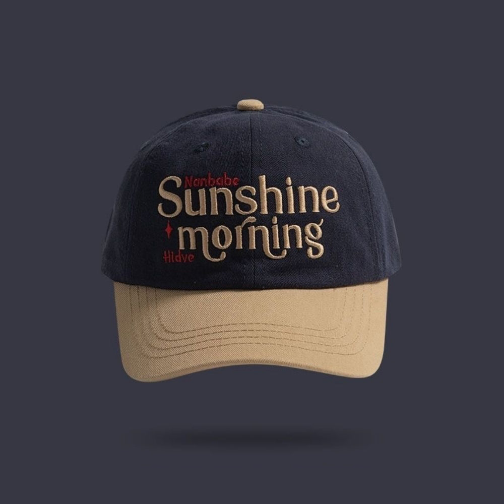 Des hommes et des femmes matching multicolore Soft Top Brodé Lettre Mode Casual Baseball