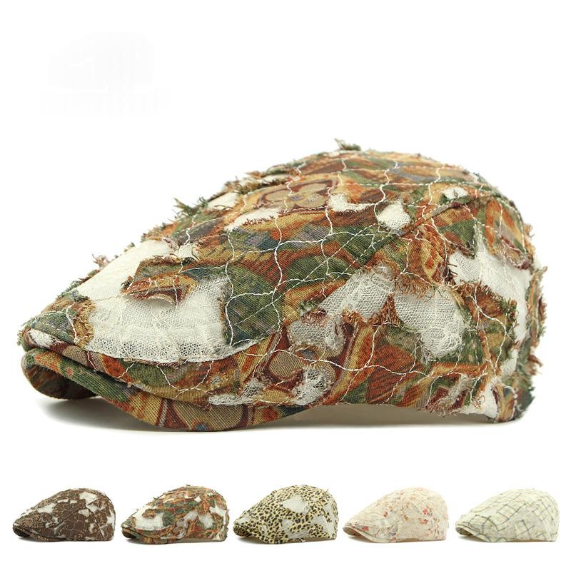 Femmes Dentelle Respirante Mesh British-Style Vintage Cap Peaked