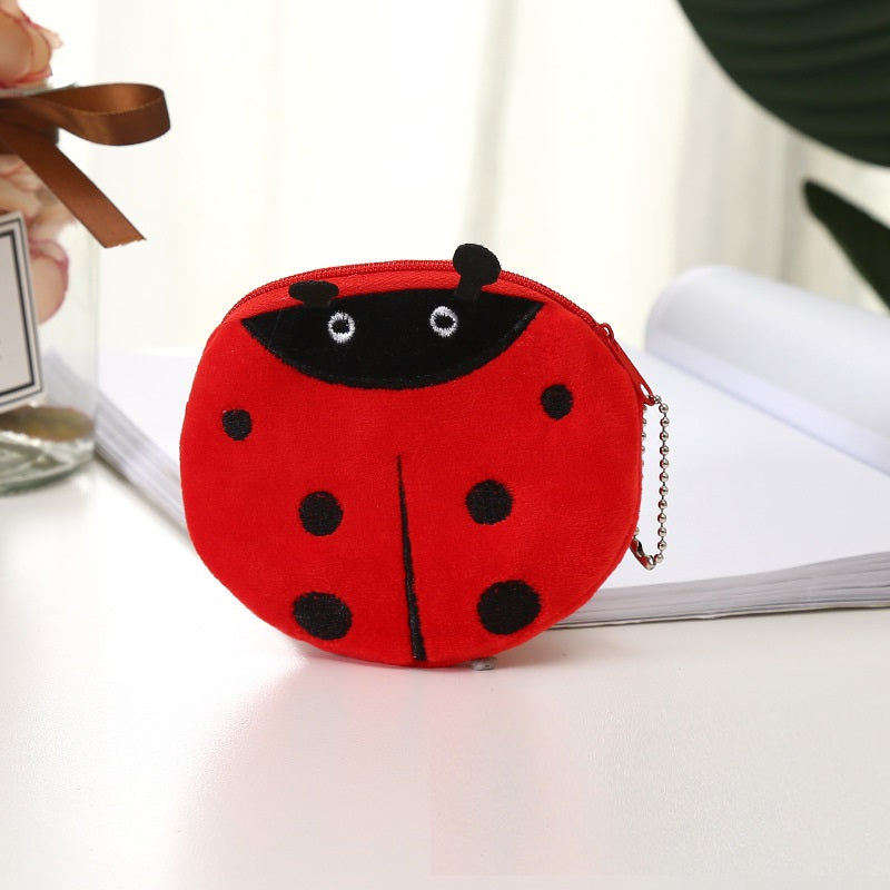 En peluche Mignon Coin Purse Cartoon Cloth cas clé pour femmes