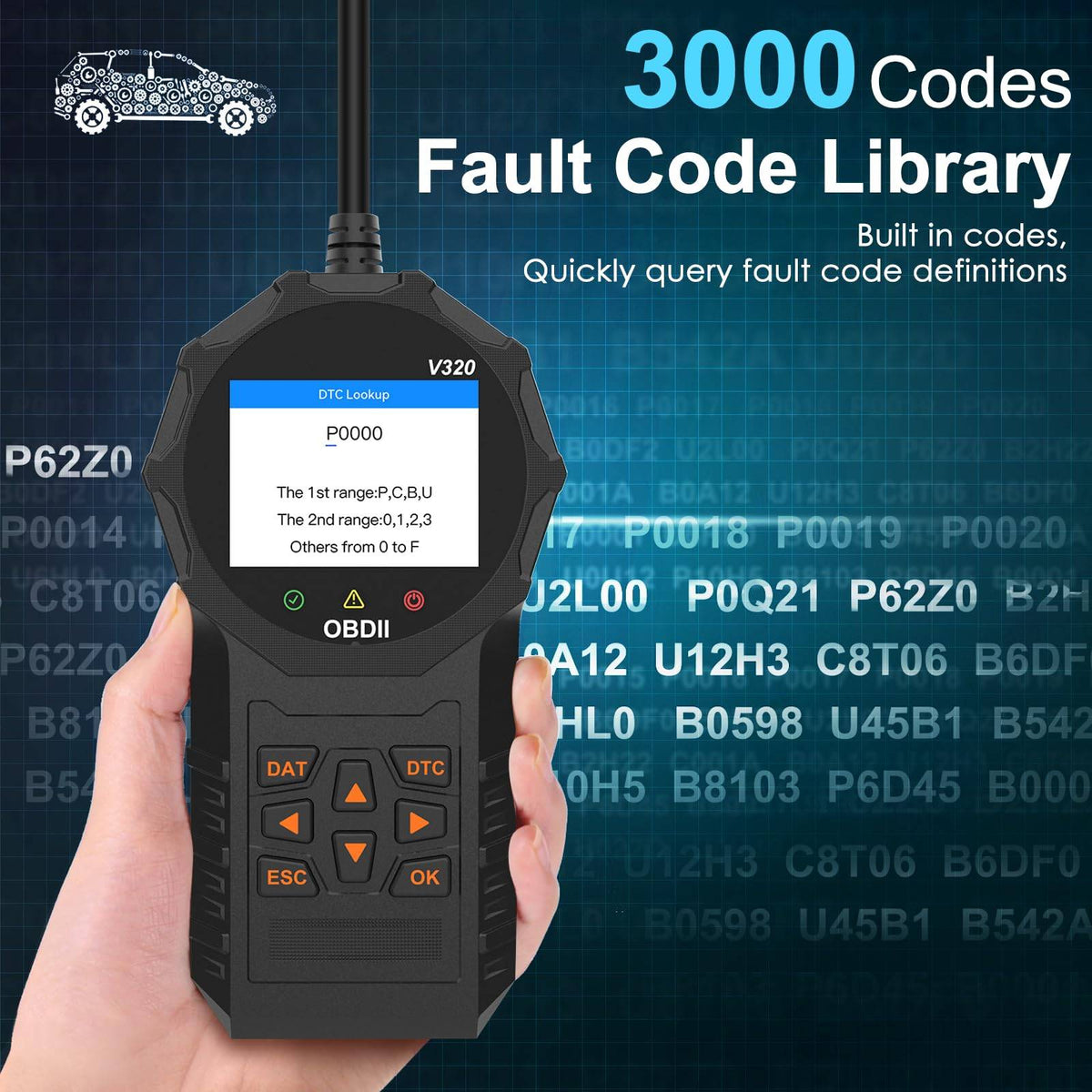 Automobile OBD2 scanner de code OBD lecteur de voiture vérification moteur défaut outil de diagnostic