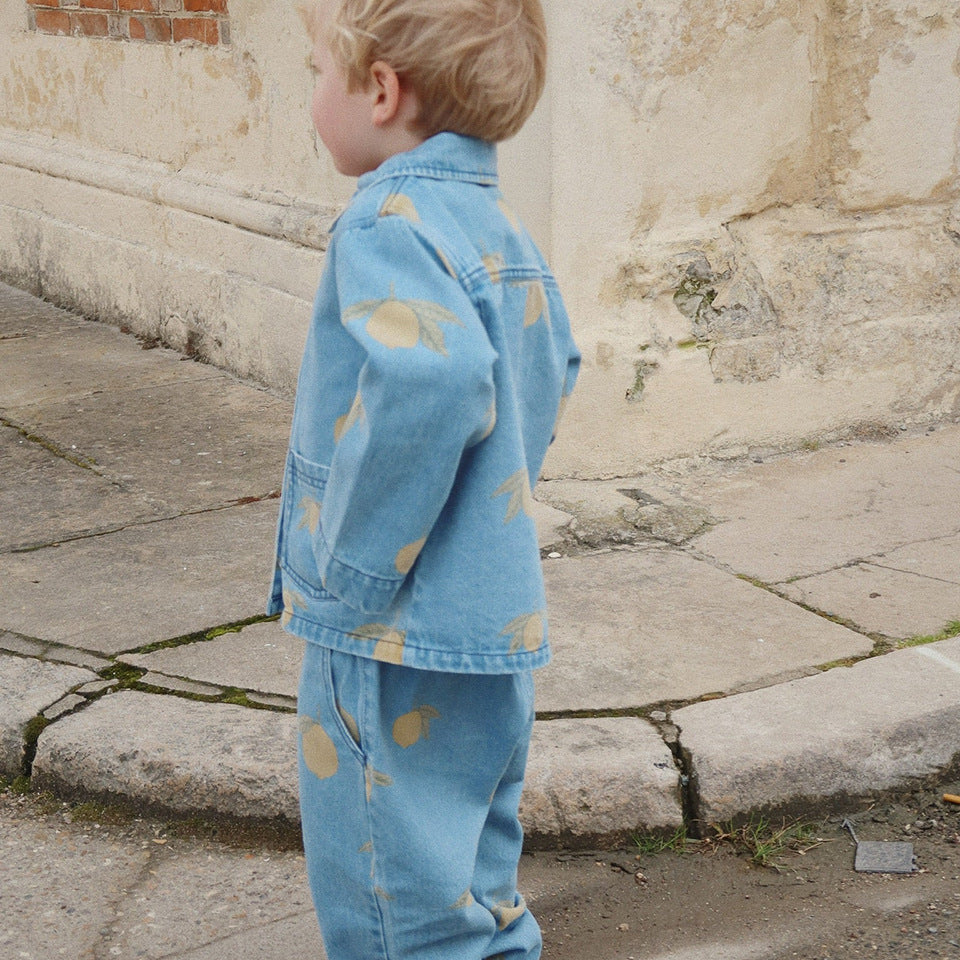 Lemon Manteau Desserré Vieille Suspendu Frosted Jupe de Veste de Bow