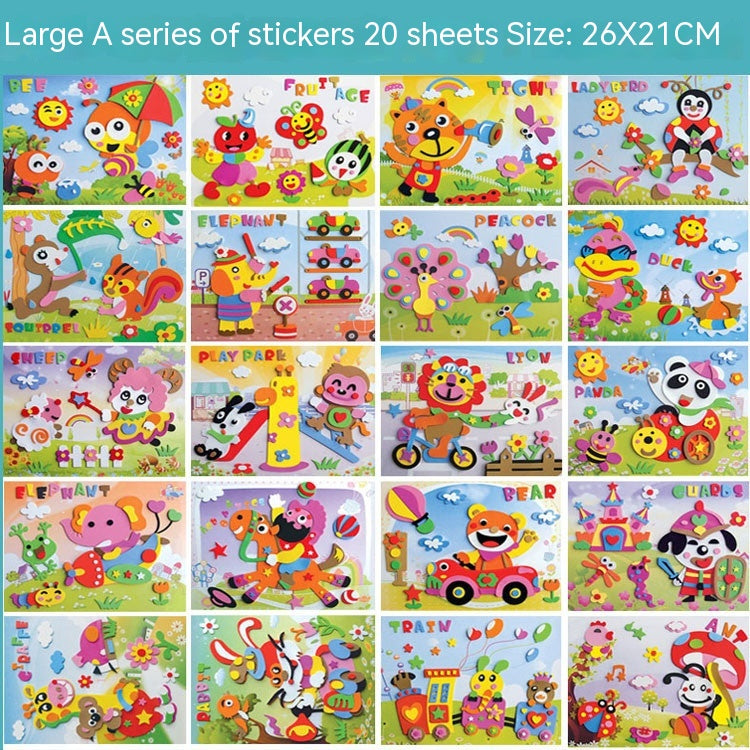 Stickers 3D imprimé créatif pour enfants