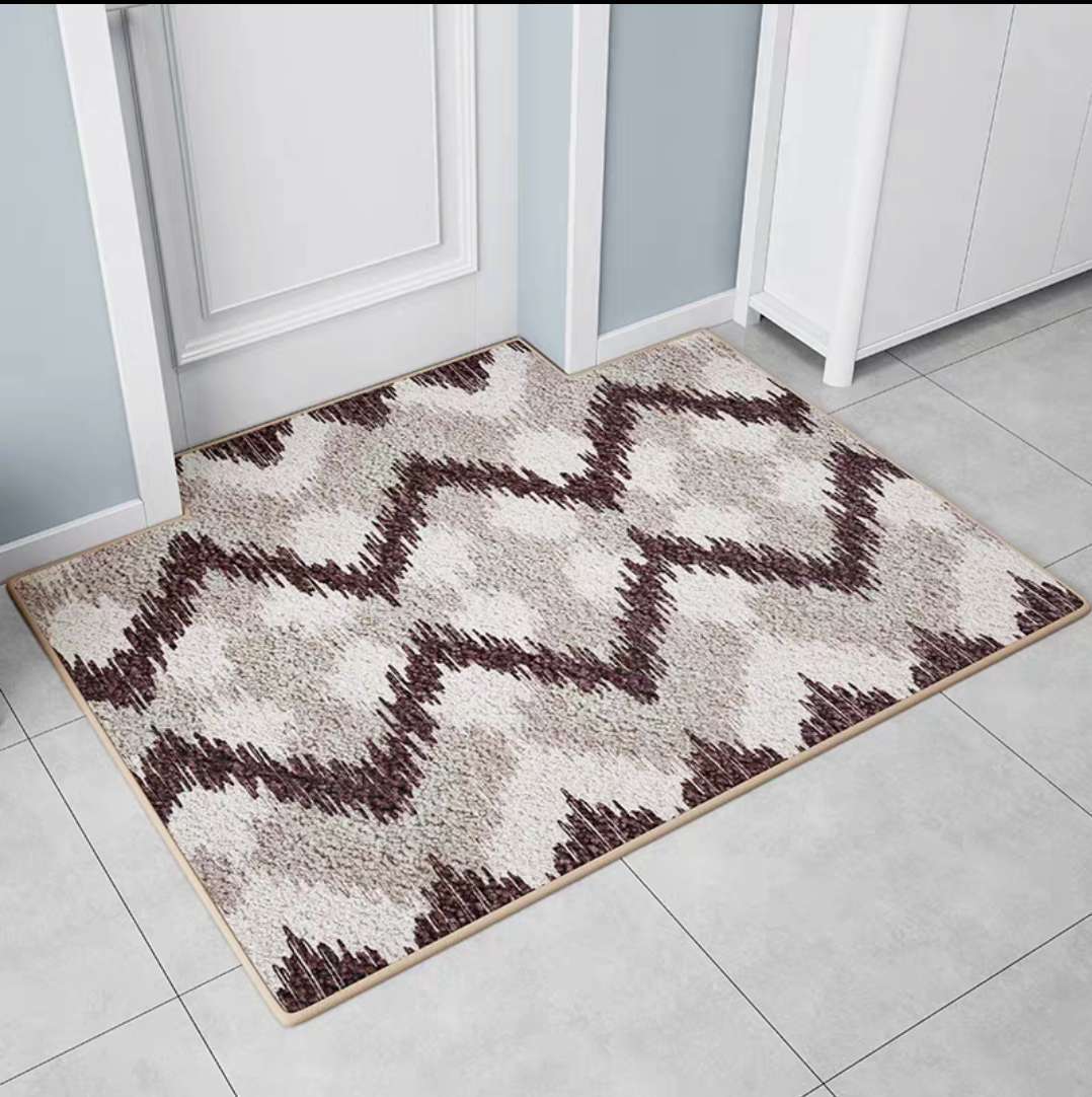 Modern Minimalist Maison Tapis d'entrée sur le sol sur mesure Tapis de porte humaine Salon antidérapant Abs