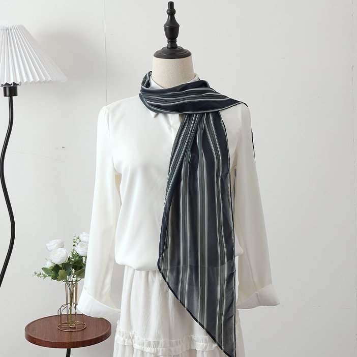 Vintage haut de gamme long ruban en soie écharpe Accessoire taille Bandes mode