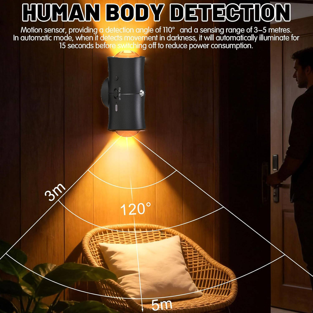 4pcs détecteur de mouvement lumière de nuit rechargeable
