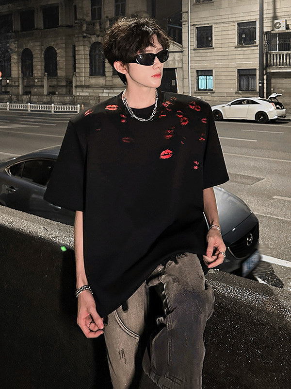 T-shirt à manches courtes pour homme structure et tendance avec un Loo