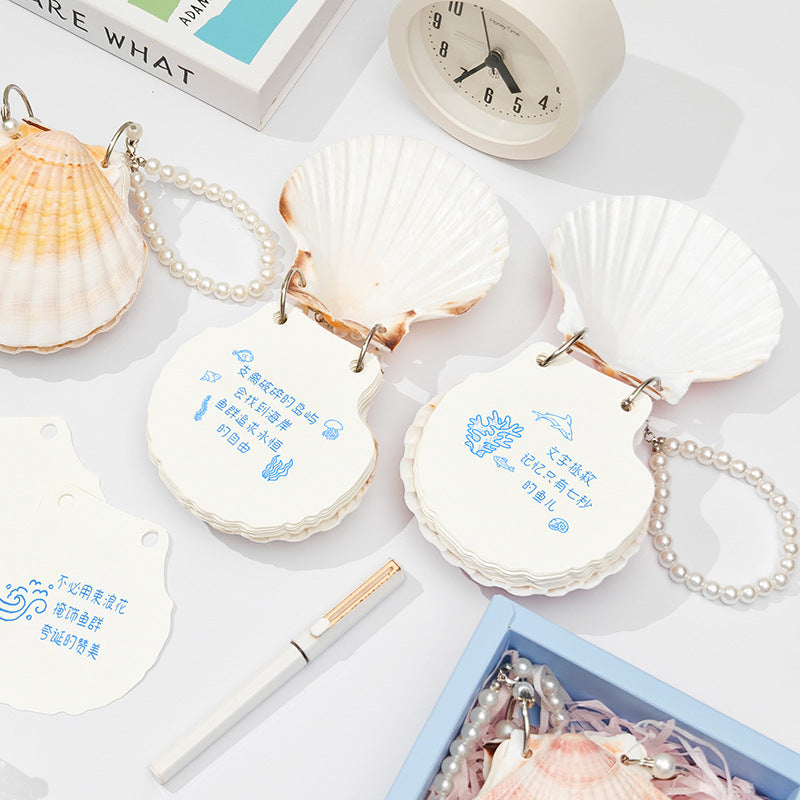 Ocean-Style Colorful Natural Shell Journal