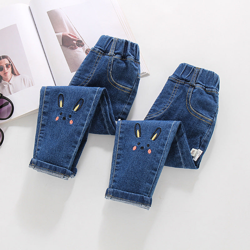 Jeans de coton casual stretch pour filles