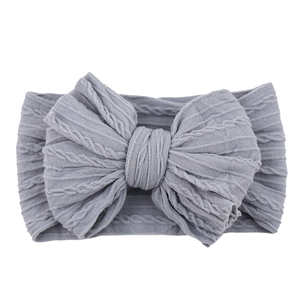 Bandes de tête de bébé faites à la main Soft Stretchy Nylon Bandes de cheveux avec arcs pour nouveau-né bébé T