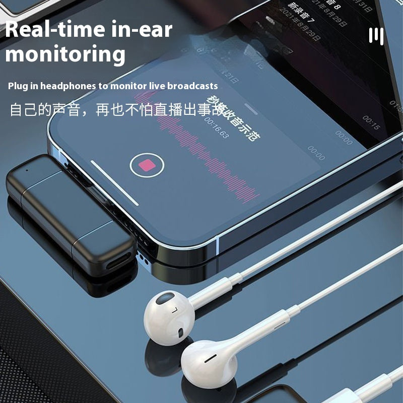 Microphone à clip sans fil avec charge d'enregistrement