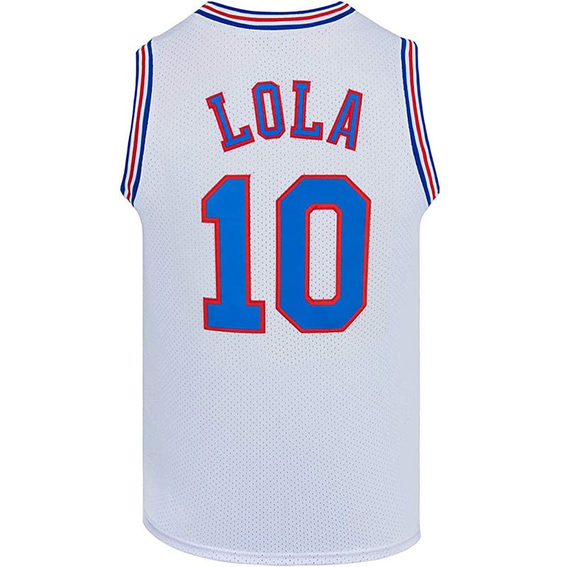 Space Movie Jersey Broderie Retro Basketball Porter