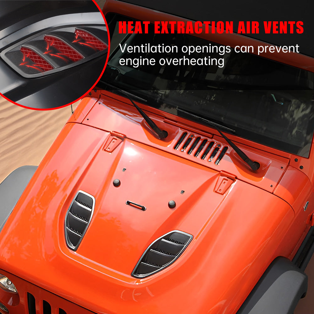 Hottes de remplacement en métal compatibles avec Wrangler JK JKU