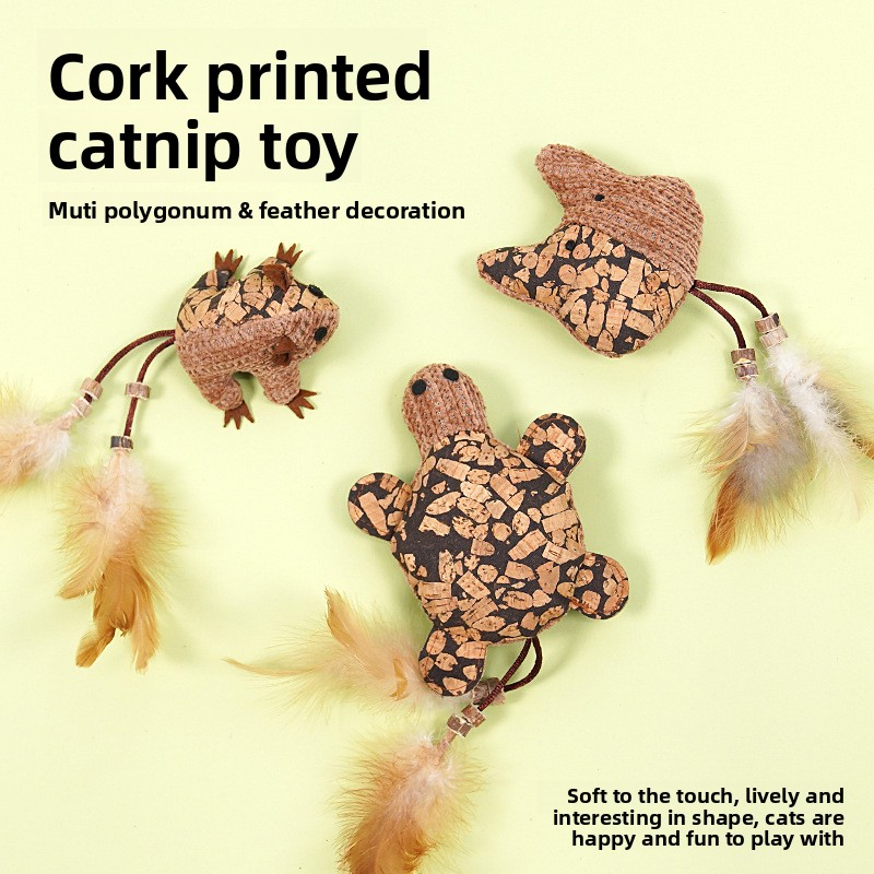 Jouets de chat, baguette de chat auto-amusante avec Catnip et plumes pour le soulagement de l'ennui, Bite-résistan