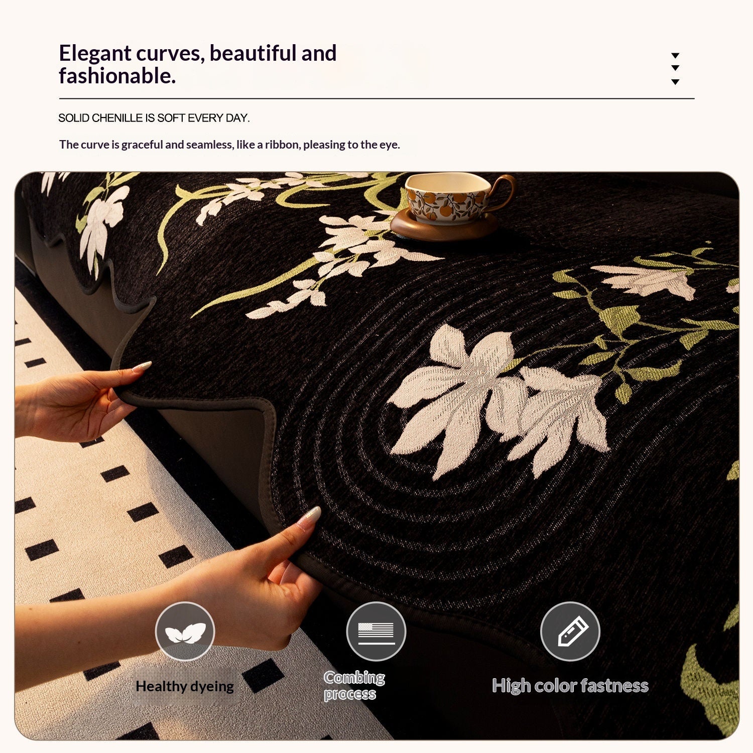 Coussin de siège de canapé sans glissade ordinaire pour toute la saison