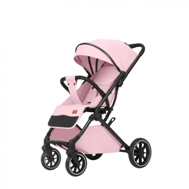 Poussette peut s'asseoir et s'allonger Pliage léger Poussette bébé amortisseur à quatre roues