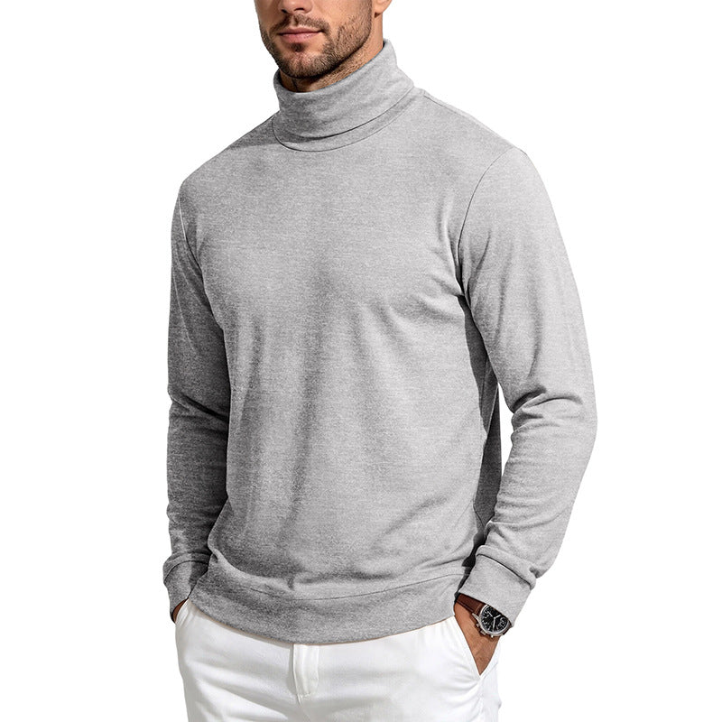 Simple polaire en laine souple polyvalente avec col tortueux et manches longues