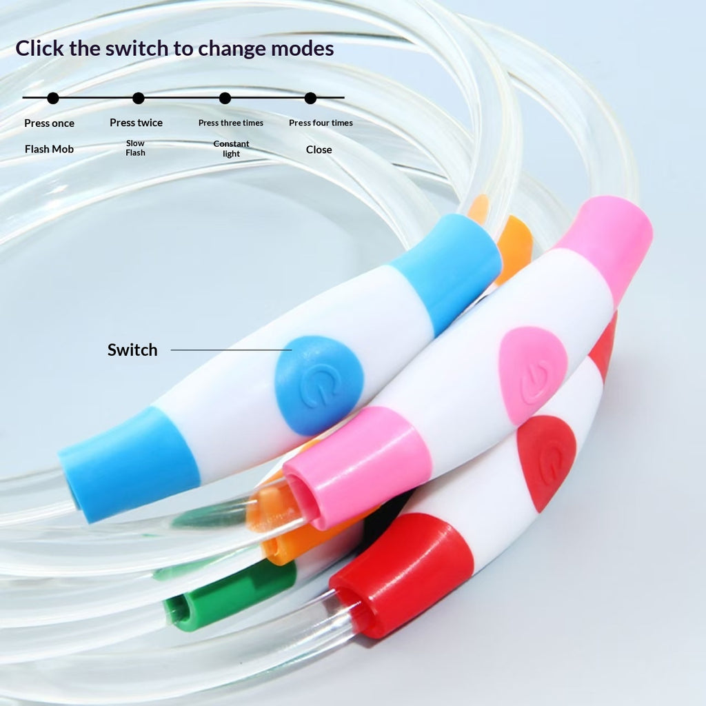 Fermoir de fibre optique haute transparence Émettant la lumière Collier LED rechargeable