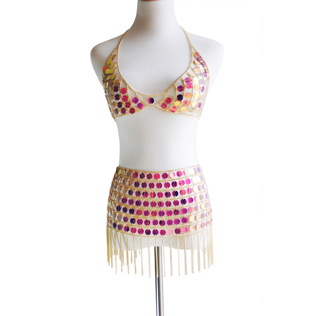 Déguisement glorieuse robe de paillette