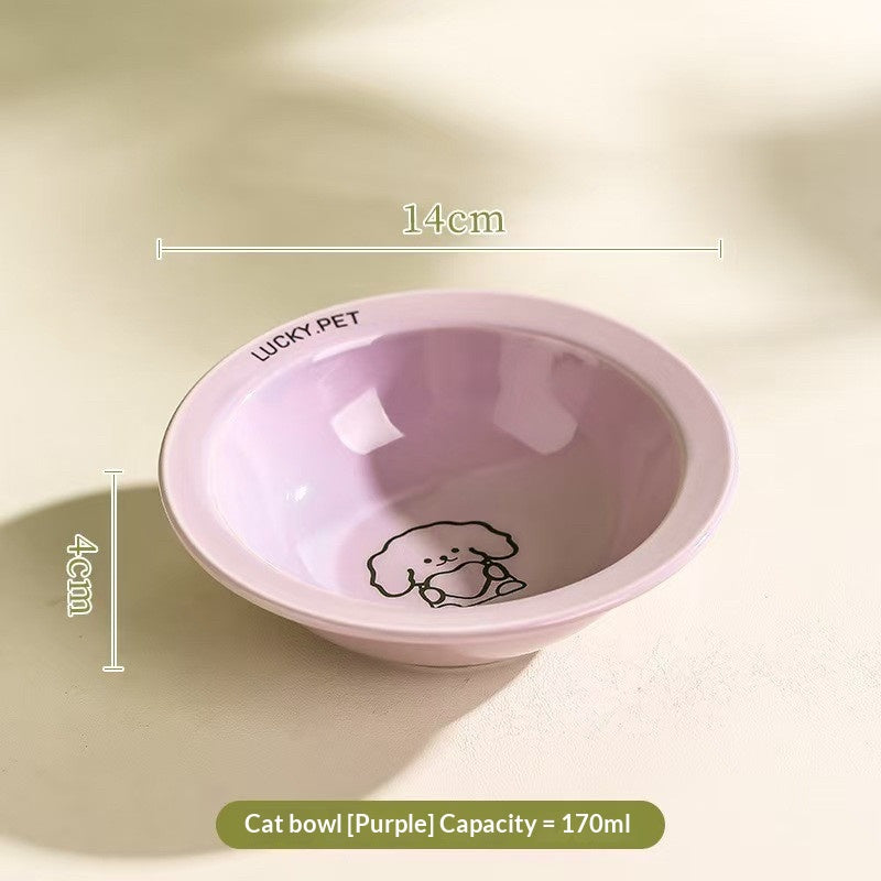 Creative Cartoon Flying Saucer Stick with Stand Bowl