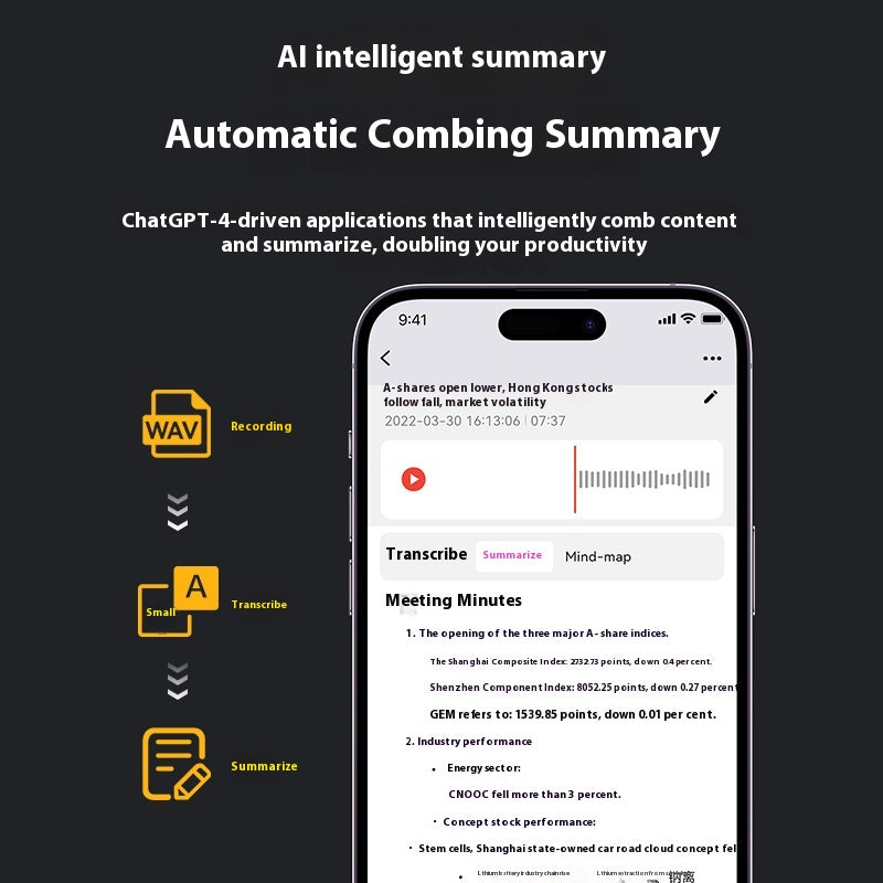 Enregistreur de Traduction Intelligent Enregistreur de Contrôle App