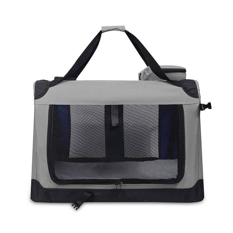 3-Porte pliant soft Dog Crate avec sac de transport et lit polaire
