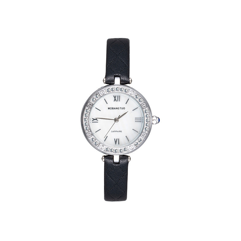 Montre haut de gamme imperméable pour femmes avec ceinture