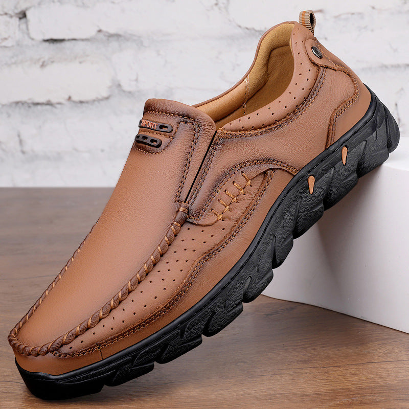 Respirant main fait pour les hommes Outdoor Casual Chaussures en cuir