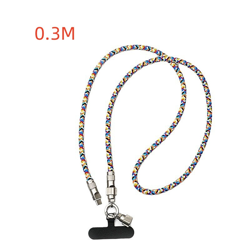 Tissage anti-perte Fil de charge Téléphone portable Lanyard
